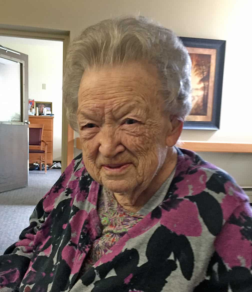  When I visited her in April she had a morning of clarity. We talked about her life, my kids, and gardens. She had her hair done in the nursing home salon, and I took this photo.