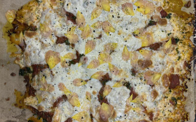 Kale and Rose Petal Pizza
