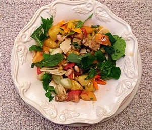 nasturtiums in salad