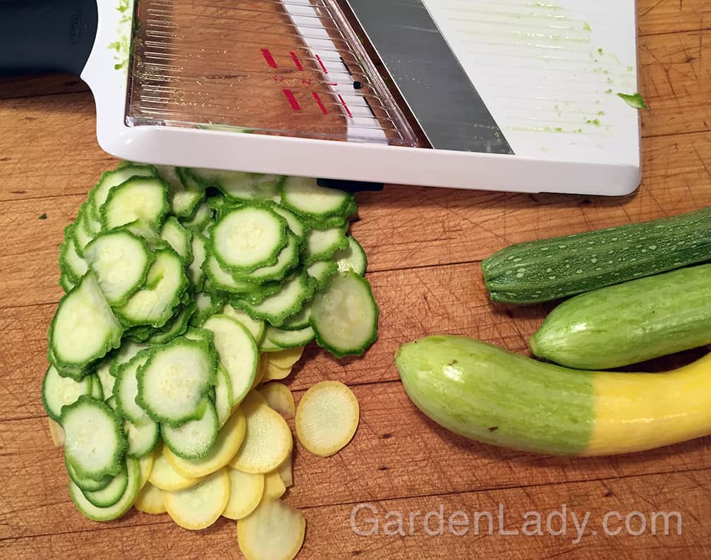 Slice the summer squash very thinly so that you don't have to pre-cook.
